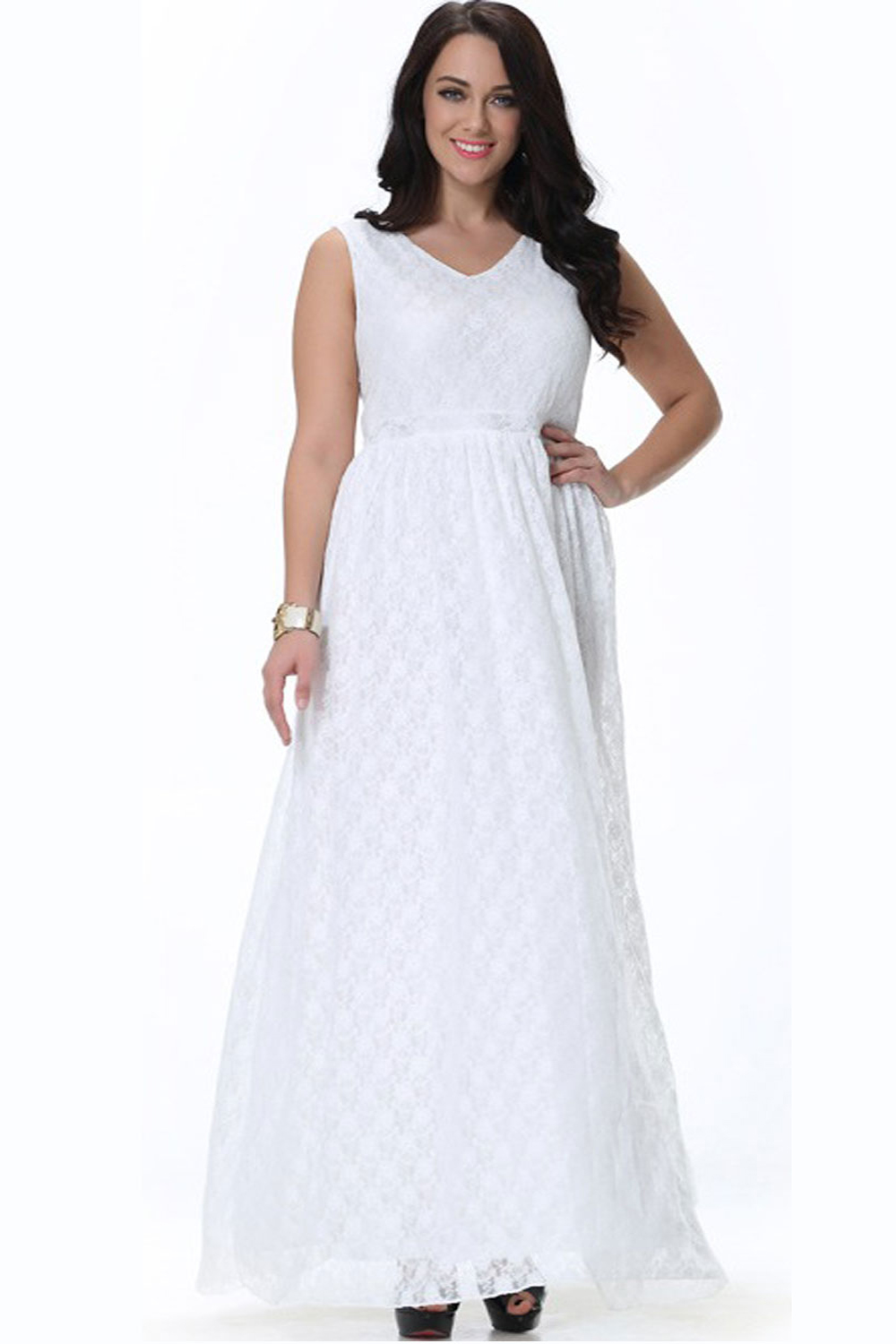 White Sleeveless Dress